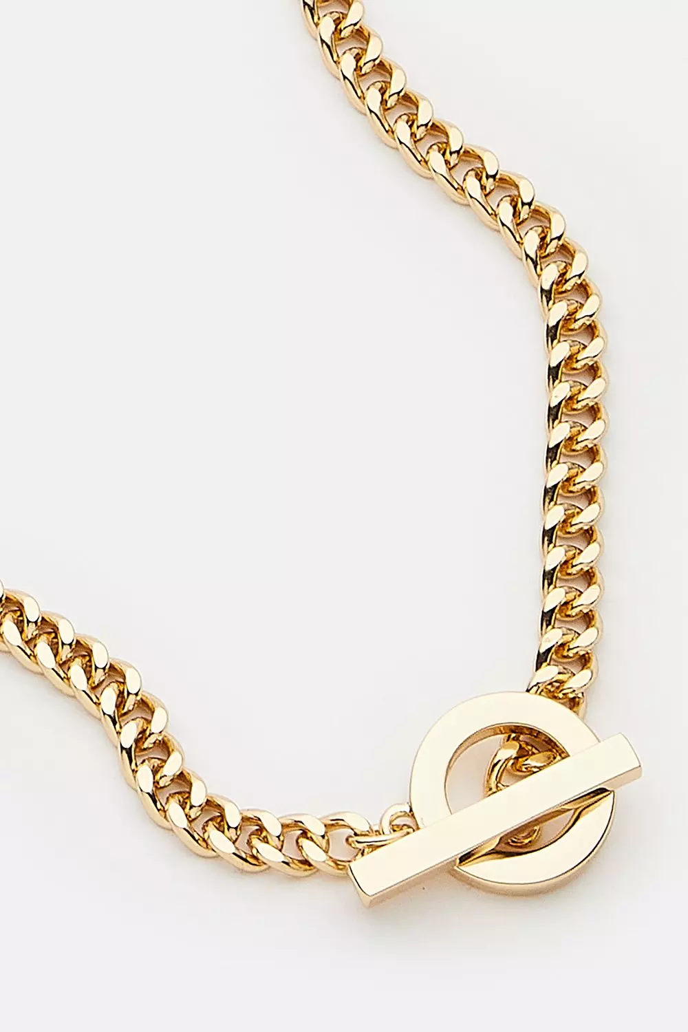 Gold Plated T Bar Necklace Karen Millen