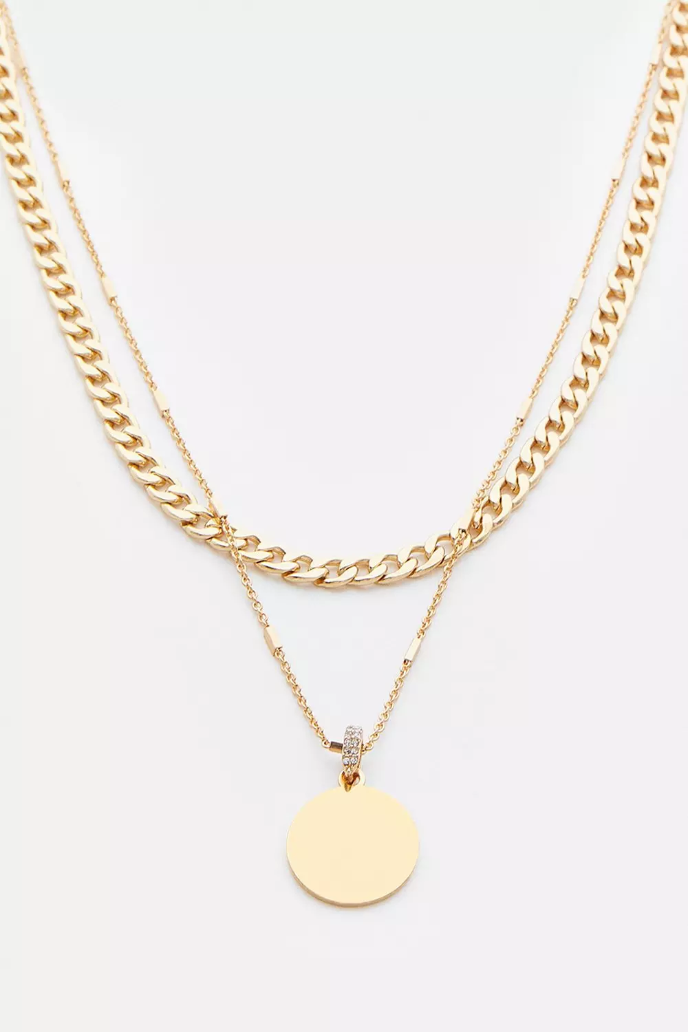 Coin necklace layered hot sale