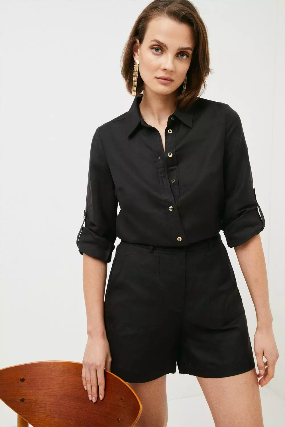 トップス Viscose Ponte S/S Yoke Sleeve Shirt Graphpaper(グラフペーパー) / Viscose Ponte S/S Yoke Sleeve
