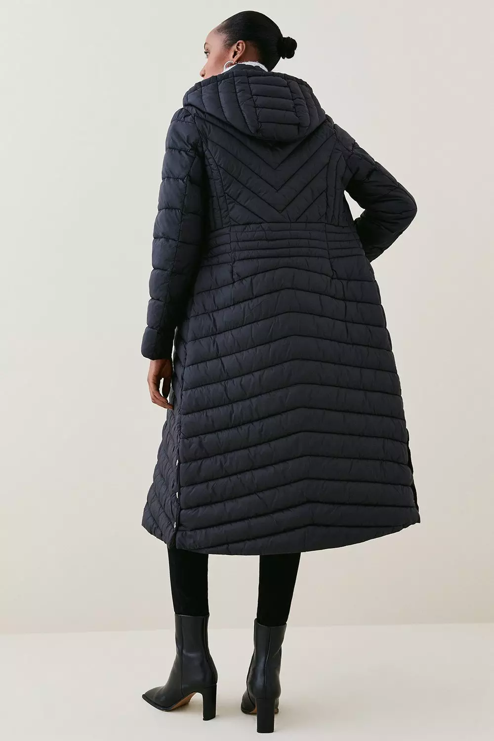 Black lightweight puffer coat on sale