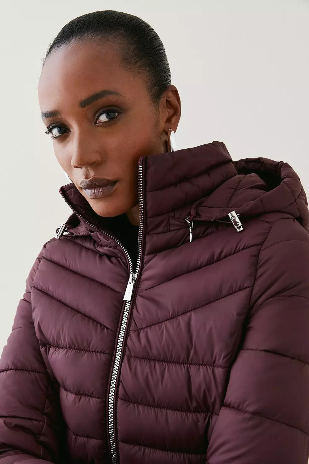 Lightweight Short Puffer Packable Jacket Karen Millen