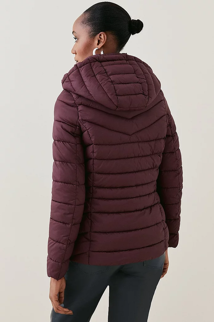 Lightweight Short Puffer Packable Jacket | Karen Millen Lightweight Short Puffer Packable Jacket | Karen Millen