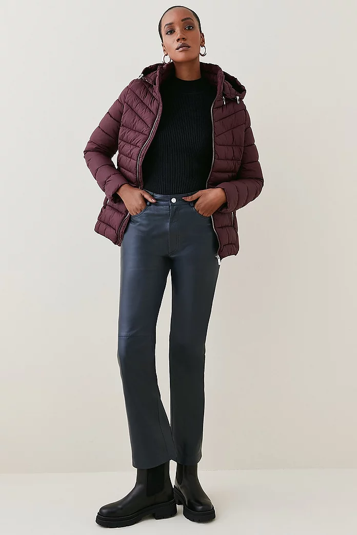 Lightweight Short Puffer Packable Jacket | Karen Millen Lightweight Short Puffer Packable Jacket | Karen Millen