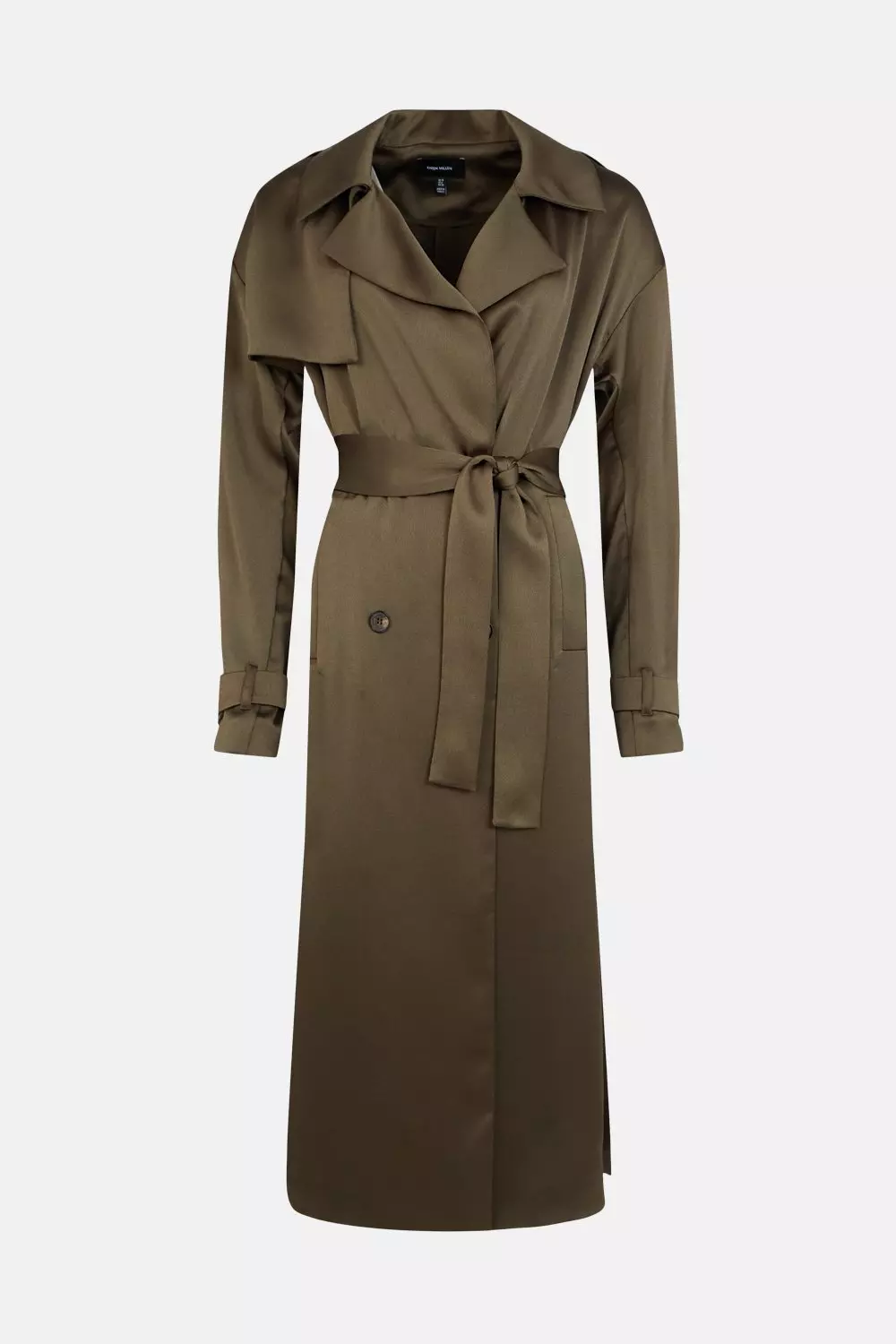 Satin Crepe Trench Coat | Karen Millen