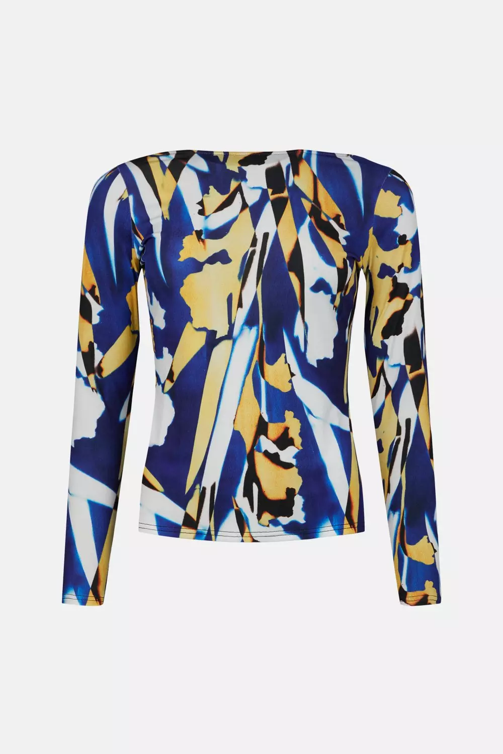 ウェア Karen Graphic Printed Slash Neck Jersey Top | Karen Millen