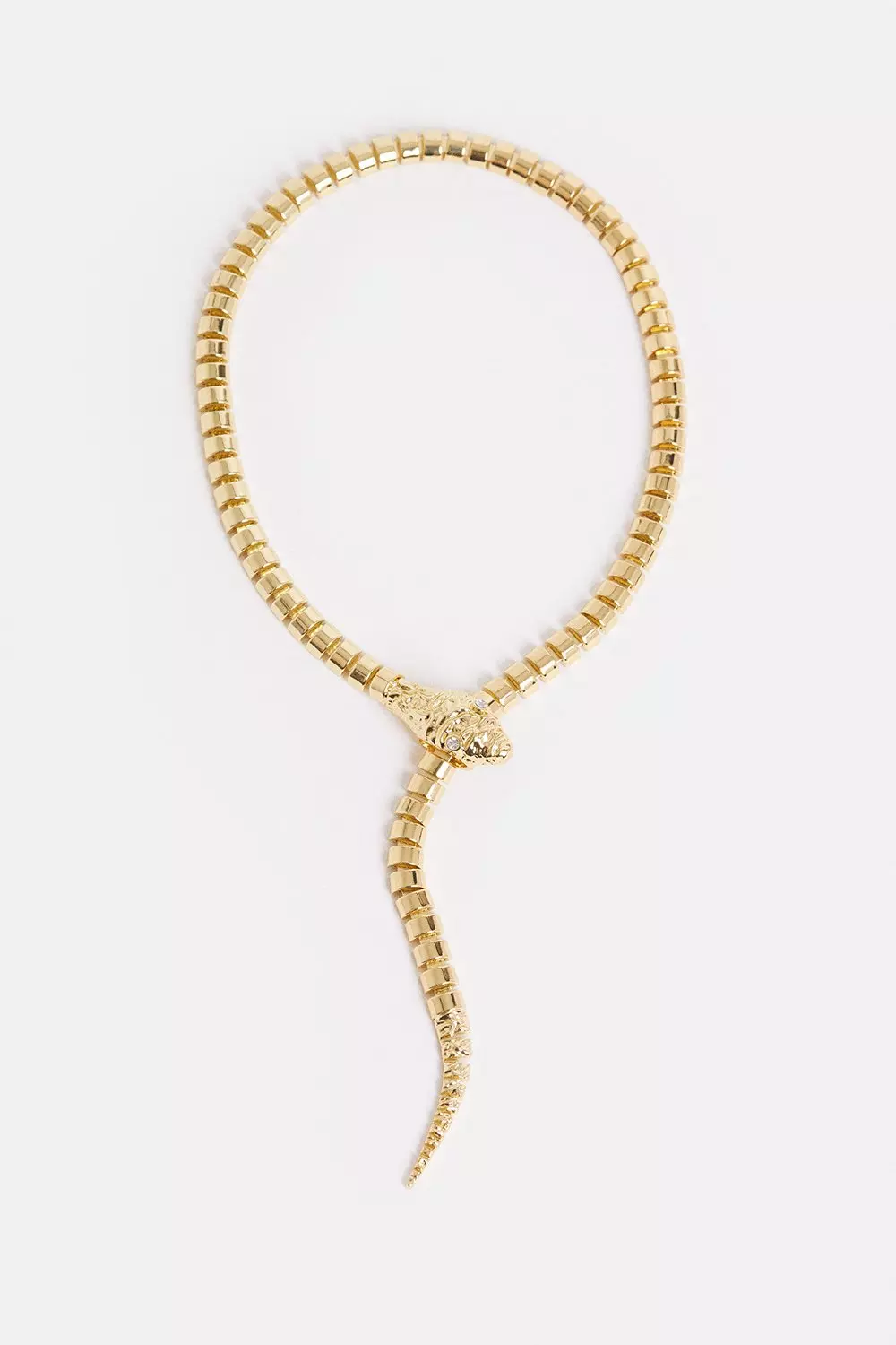 Gold Plated Statement Snake Necklace Karen Millen