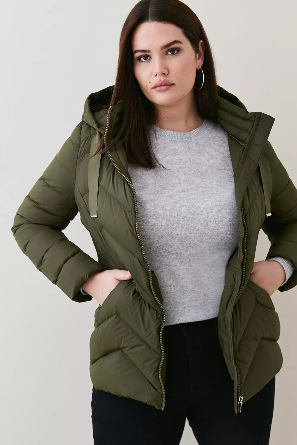 Puffer plus size coat best sale