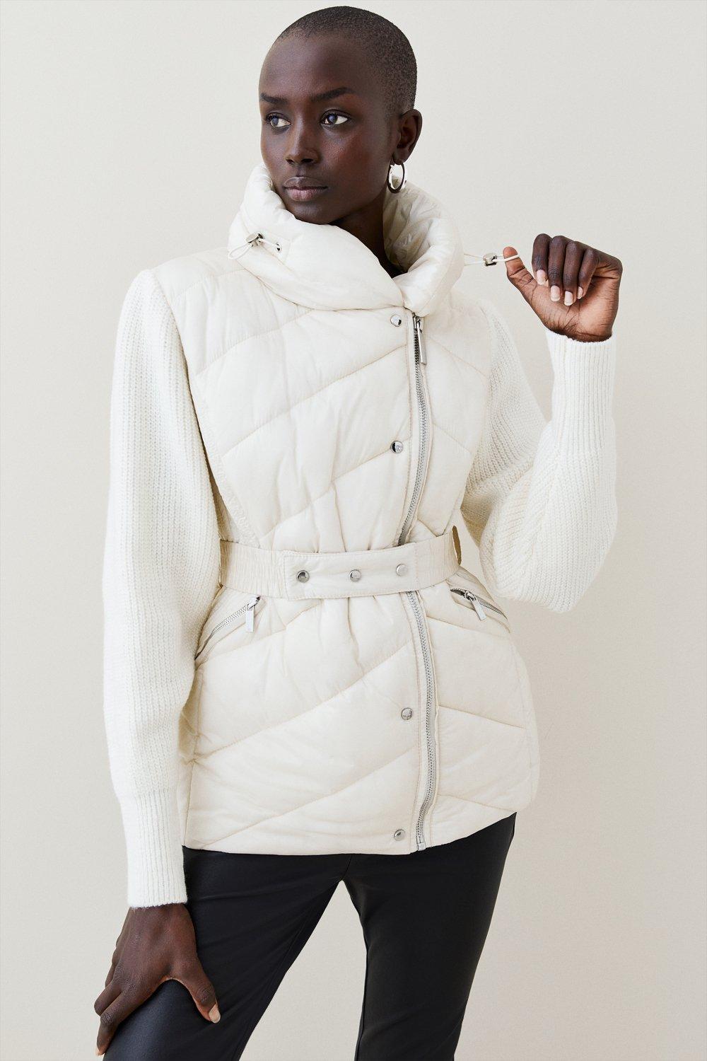 Karen millen belted puffer coat hotsell