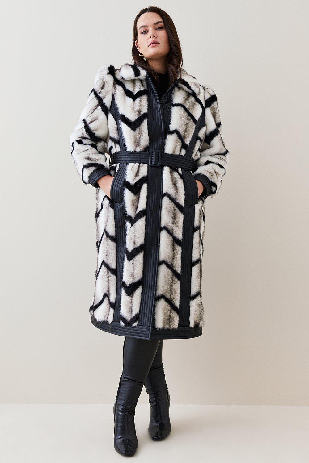 Karen millen fur coat online