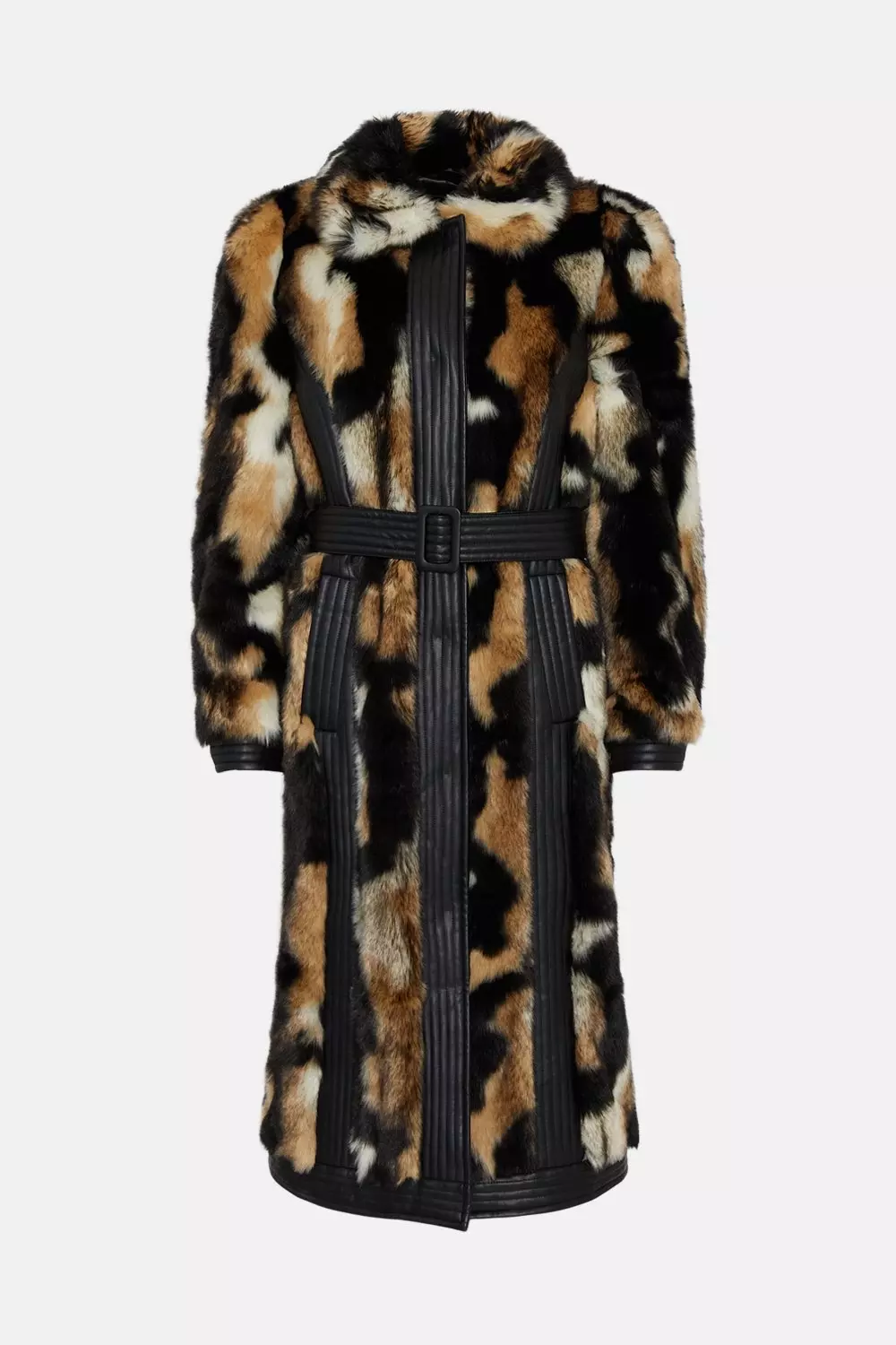 Karen millen leopard faux fur coat hotsell