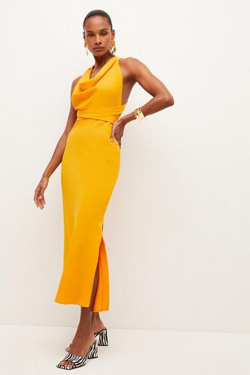 Fluid Crepe Wrap Detail Woven Maxi Dress mango