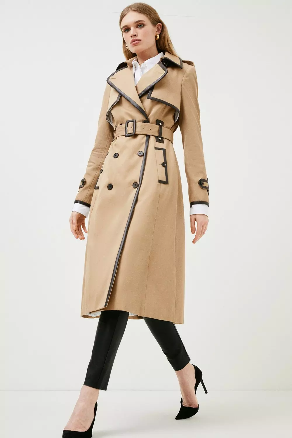 Lydia Millen Collar Detail Belted Trench Coat Karen Millen