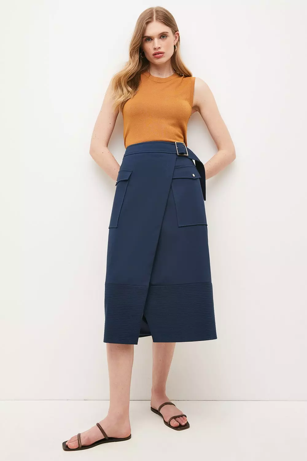 Midi skirt with pockets 8x8 sale