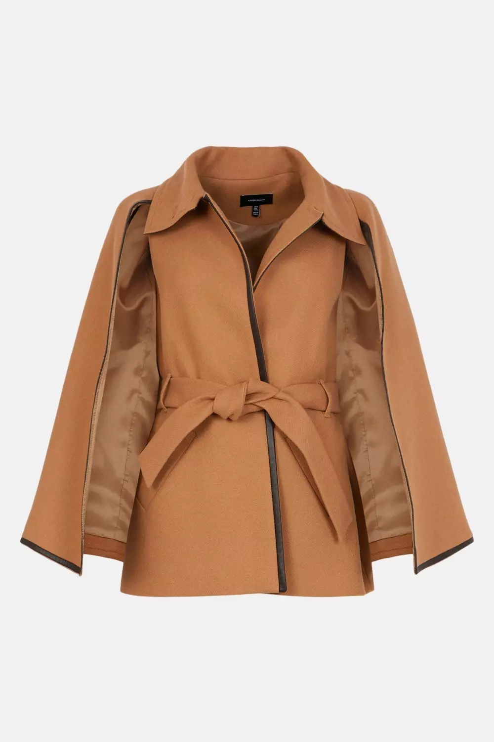 Italian Wool Belted Cape Coat Karen Millen