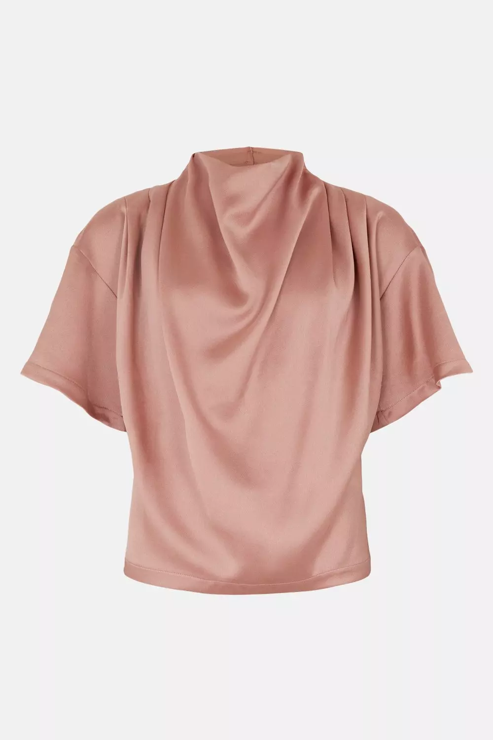 Satin Cowl Neck Woven Blouse | Karen Millen