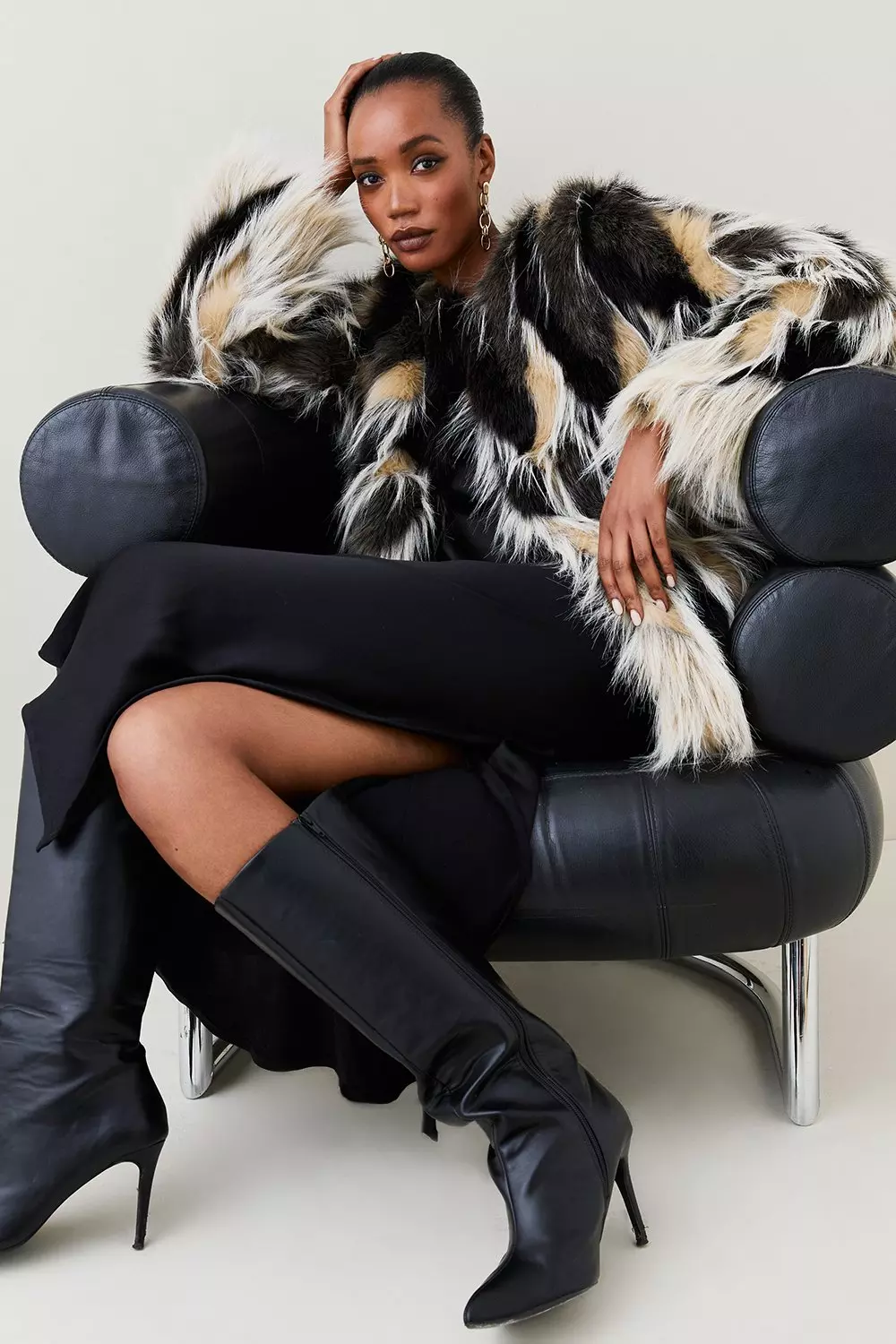 Karen millen faux fur best sale