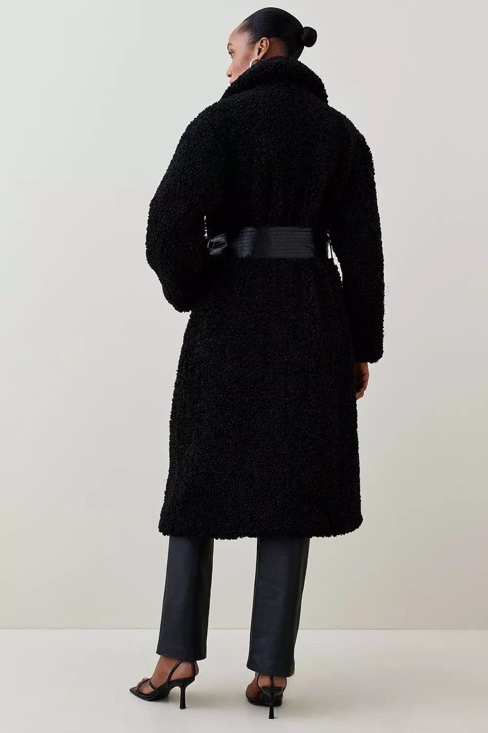 【極美品】CALEE Fake mouton coat　SIZE:L 定価3.8 極美品】CALEE Fake mouton coat SIZE:L 定価3.8