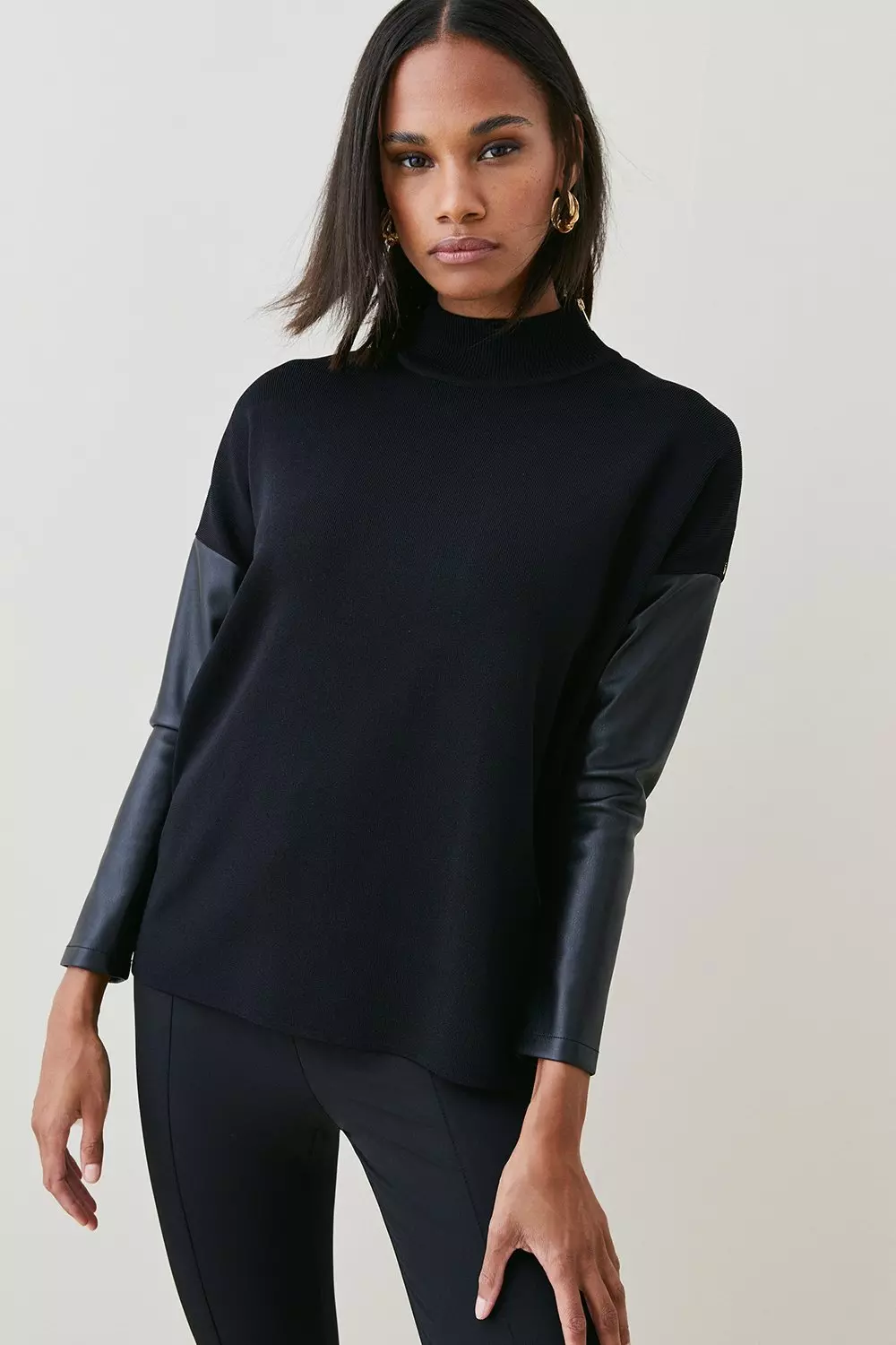 Karen millen roll neck zip jumper best sale