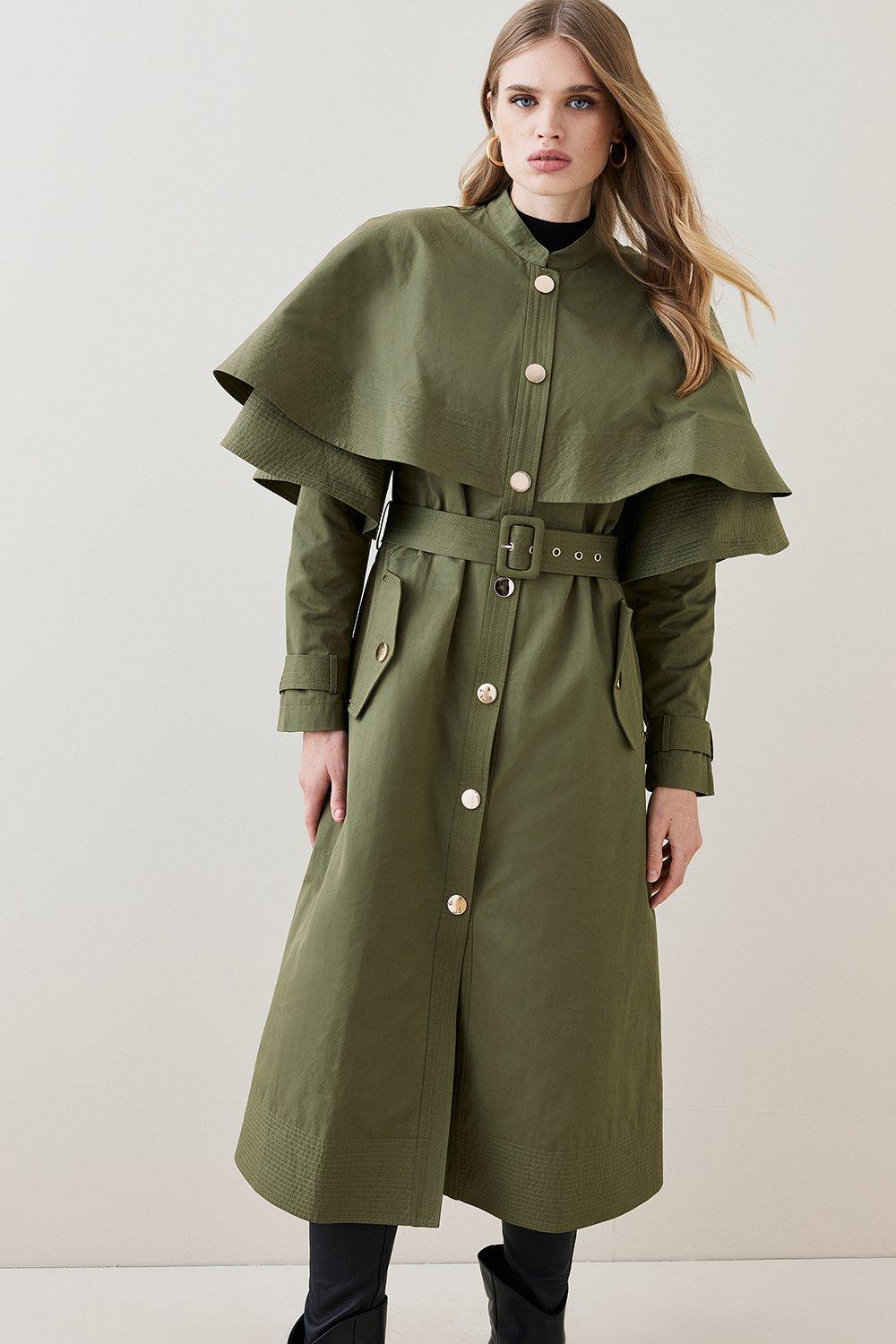 Storm Flap Layered Trench Coat | Karen Millen