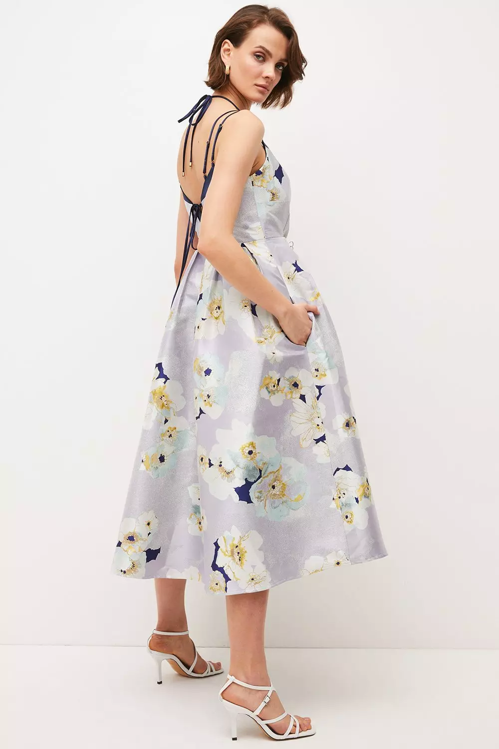 新品試着 mame Floral Jacquard Knitted Dress