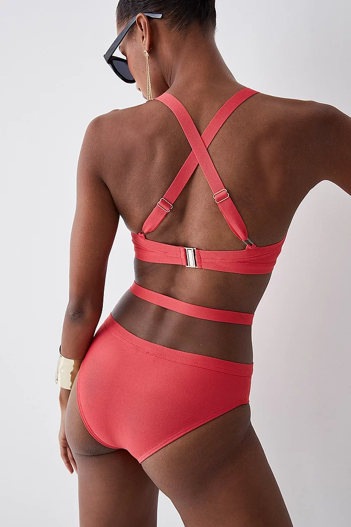 Bandage Strappy Cross Front Swimsuit | Karen Millen Bandage Strappy Cross Front Swimsuit | Karen Millen