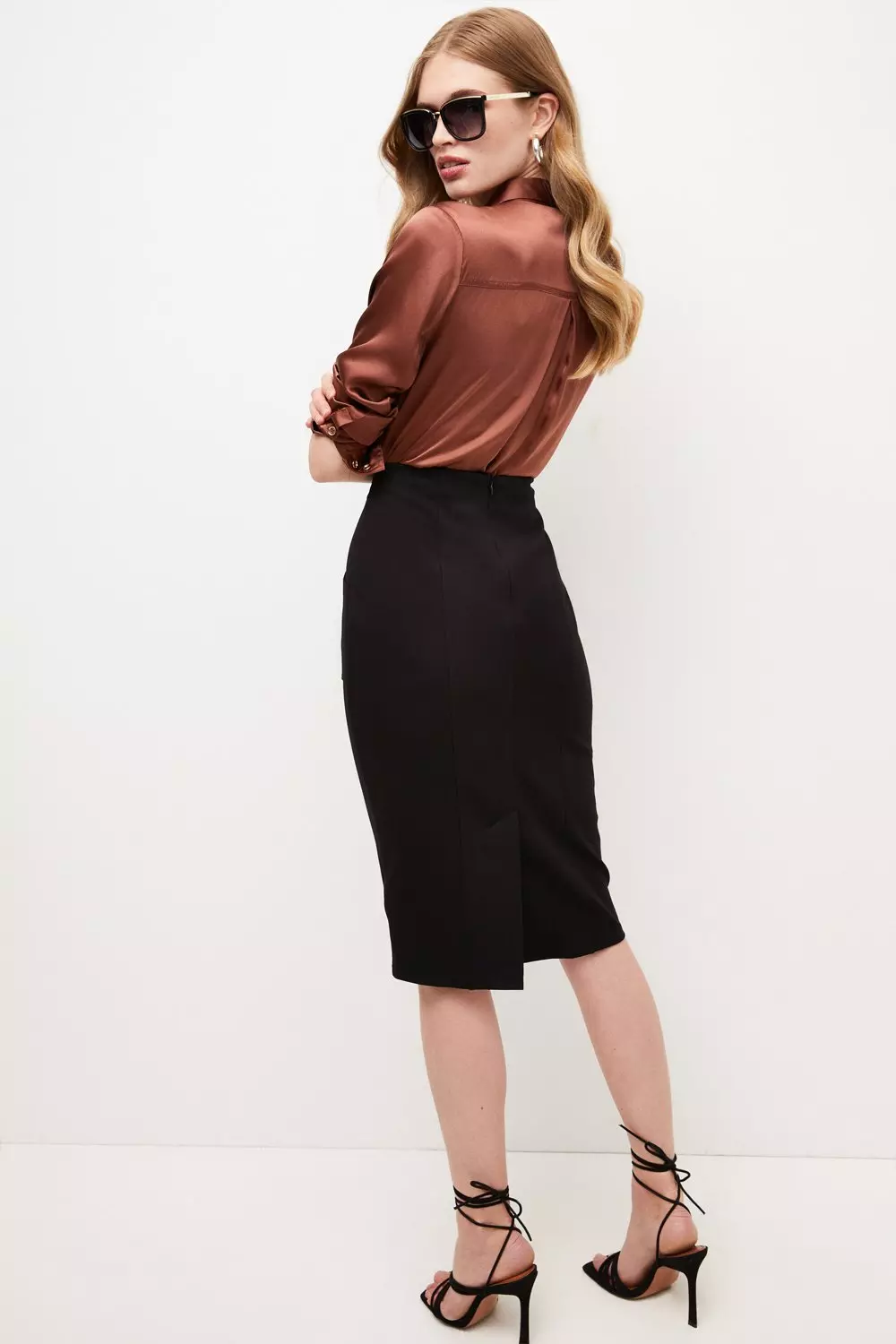 Petite midi skirt with pockets hotsell