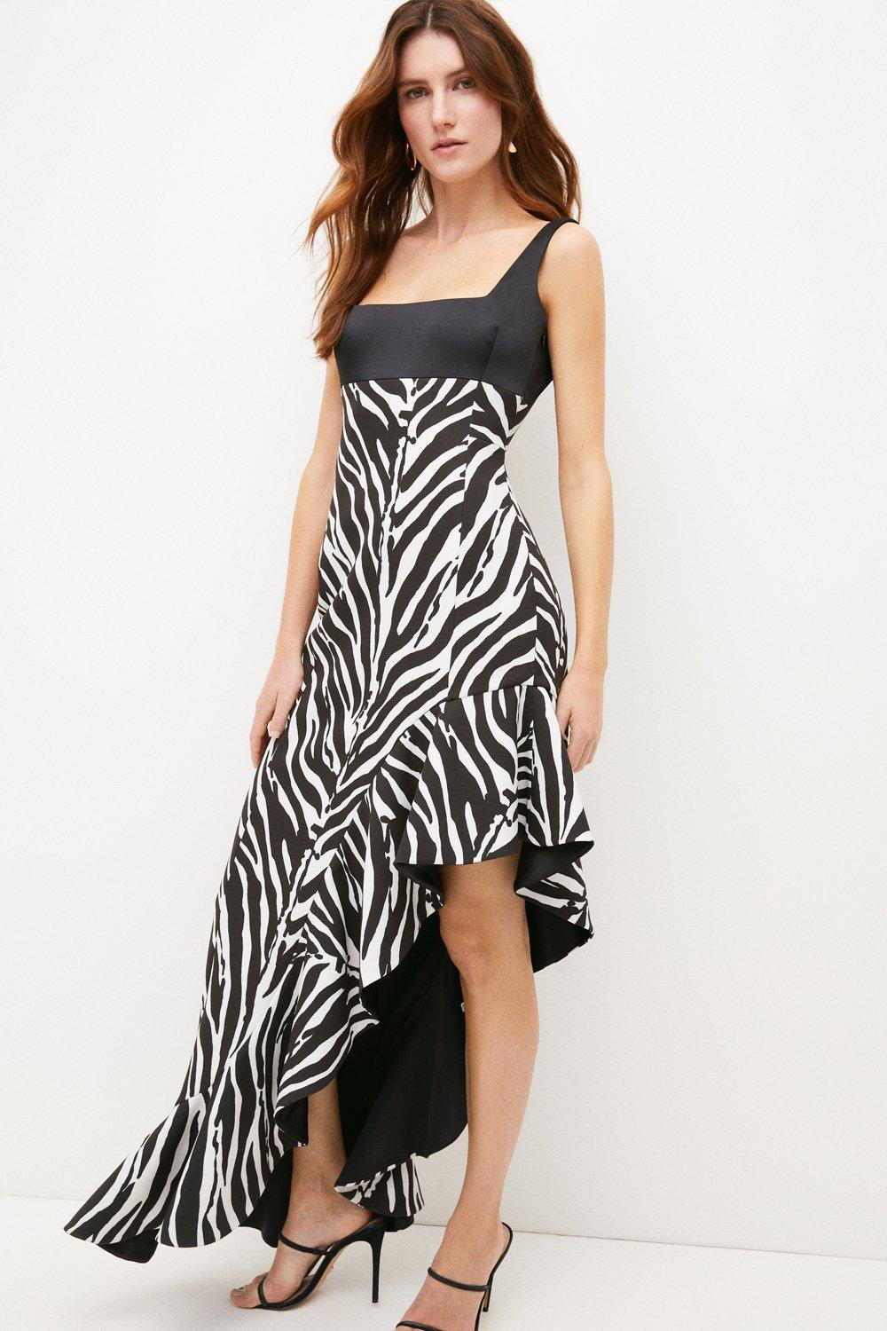 Karen millen zebra print skirt hotsell