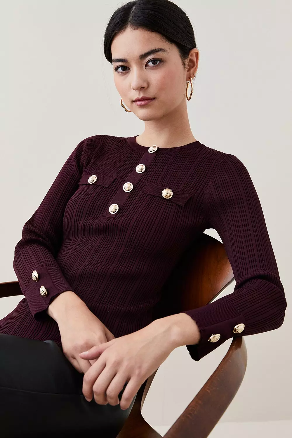 Karen millen stretch knit jumper outlet
