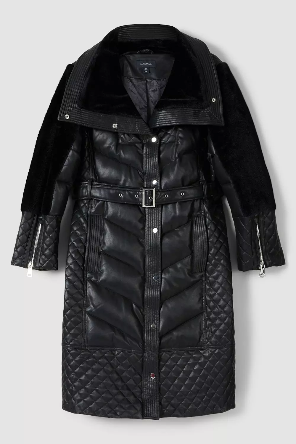 Karen millen quilted leather jacket best sale