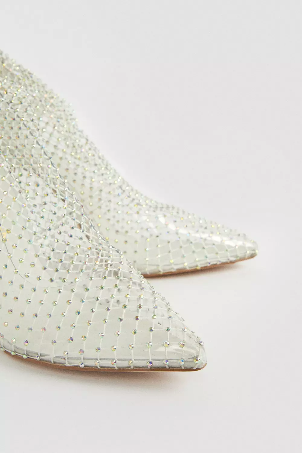 Ivory Gemstone Embellished Knee High Boot alternative image