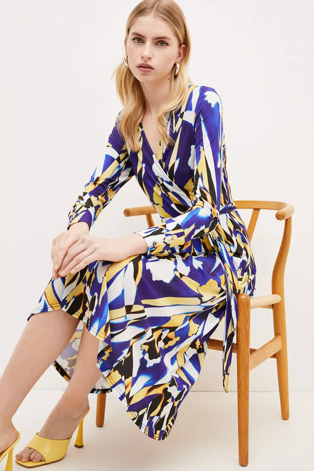 Karen millen colour pop wrap dress hotsell