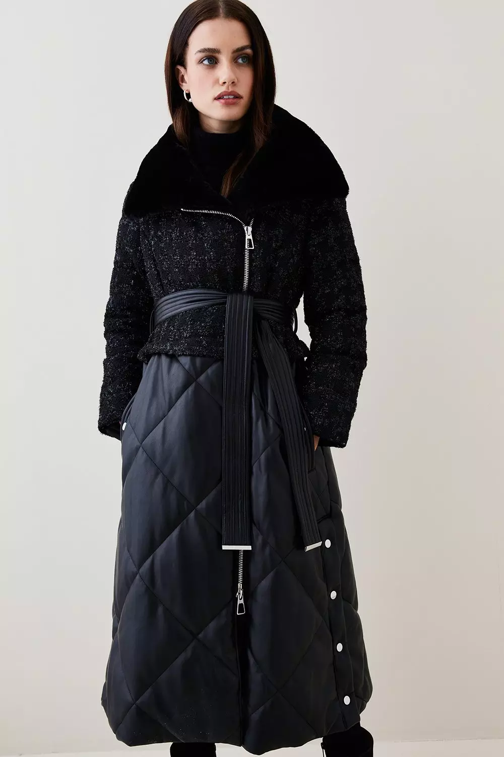 Longline quilted coat karen millen hotsell