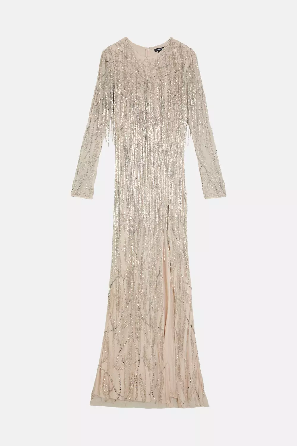 ★Karen Millen パームプリントヴォイルフレア 魅惑的マキシ★ Crystal Embellished Woven Maxi Blazer Dress | Karen Millen