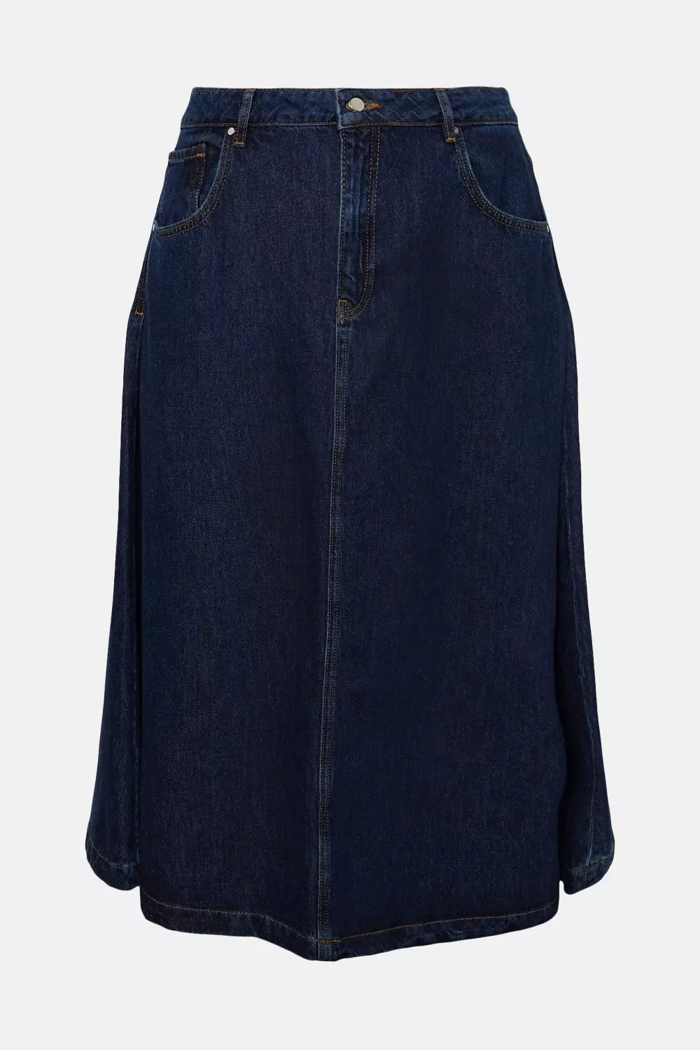 Plus Size Denim Midi Skirt Karen Millen