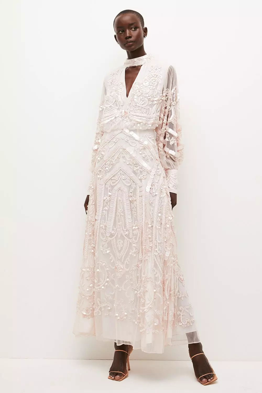 Lydia Millen Sequin And Embroidered Maxi | Karen Millen