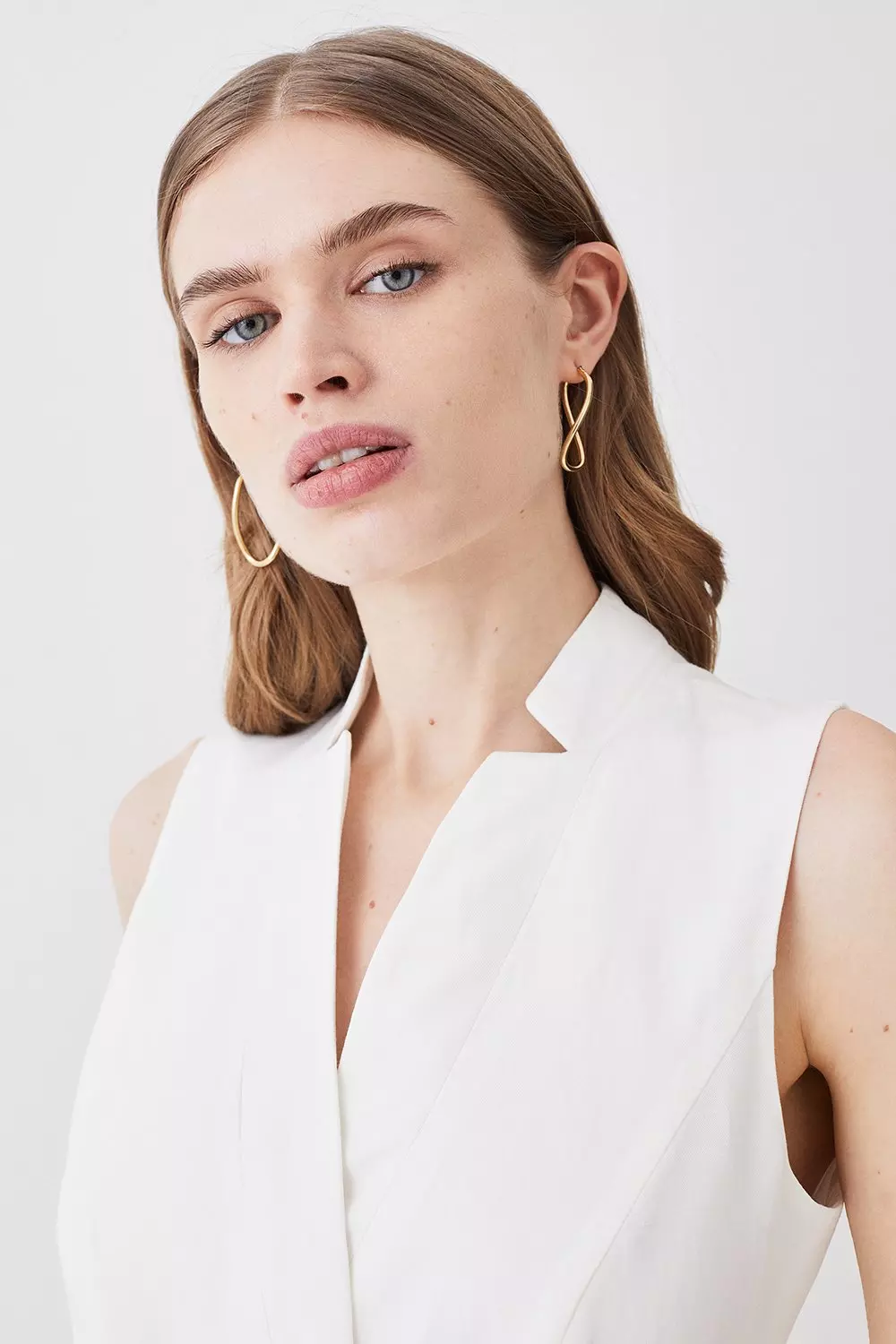Lydia Millen Petite Linen Wrap Tie Waisted Maxi Dress