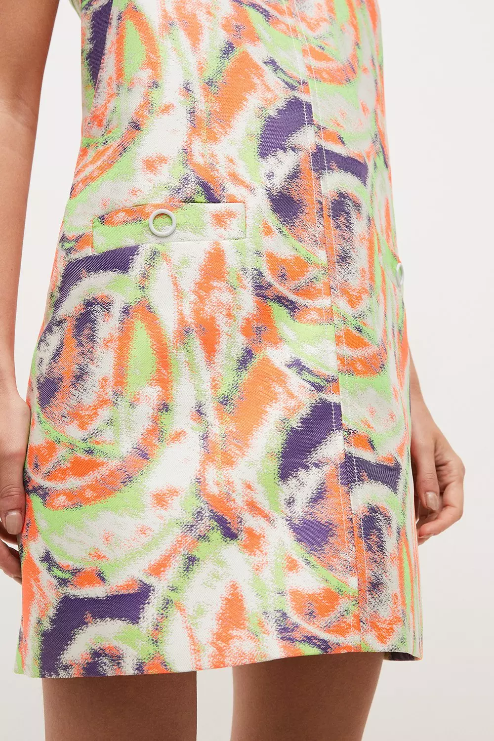 KAREN MILLEN 日本未入荷 花柄 パフスリーブ アップリケ ミニ 青 Petite Floral Georgette Cap Sleeved Woven Midi Dress | Karen