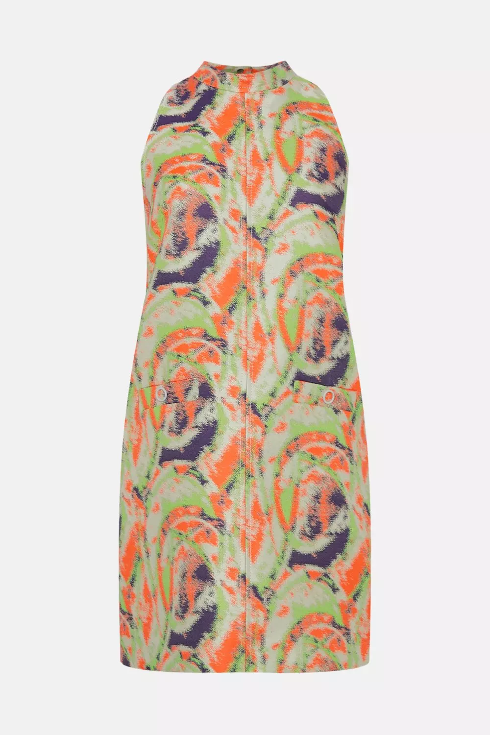 KAREN MILLEN 日本未入荷 花柄 パフスリーブ アップリケ ミニ 青 Painterly Stripe Full Skirted Mini Dress | Karen Millen