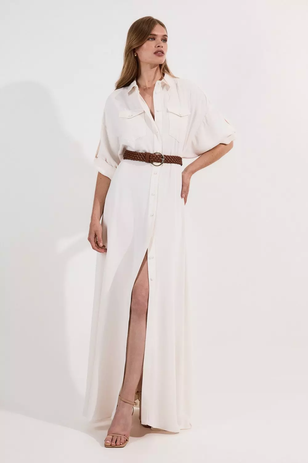 Lydia Millen Belted Maxi Shirt Dress | Karen Millen