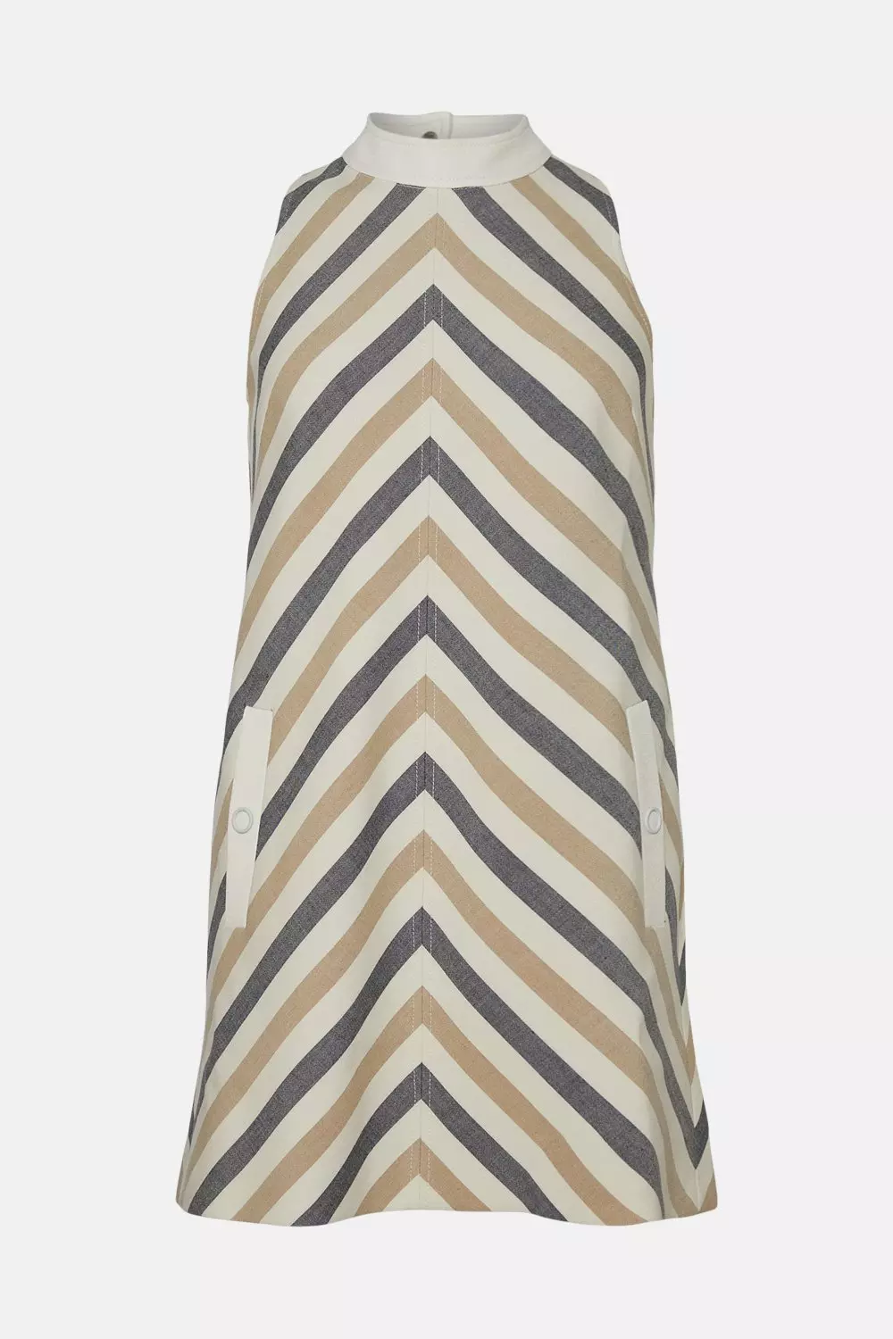 Tailored Stripe Shift Mini Dress | Karen Millen