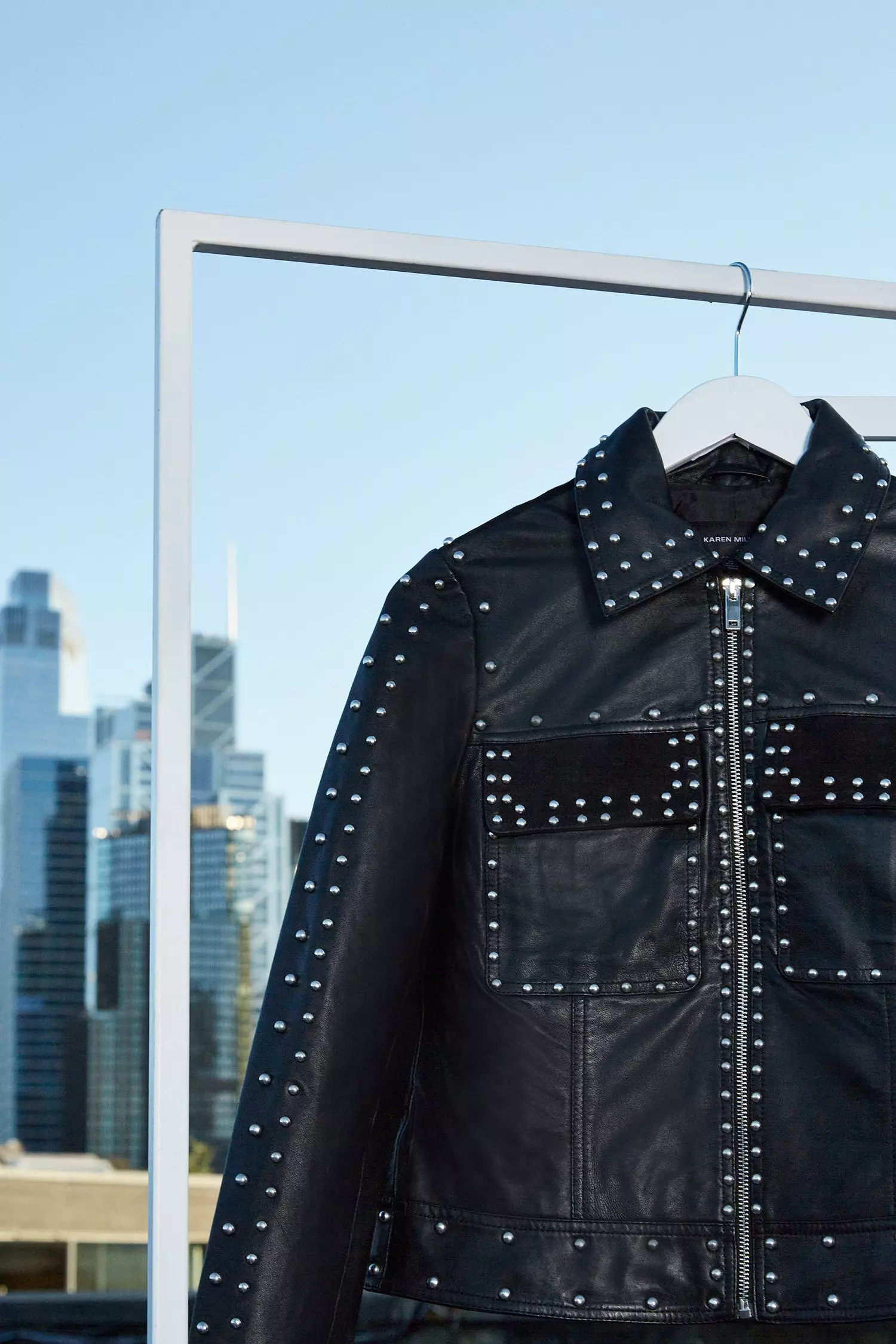 Karen millen studded leather jacket online