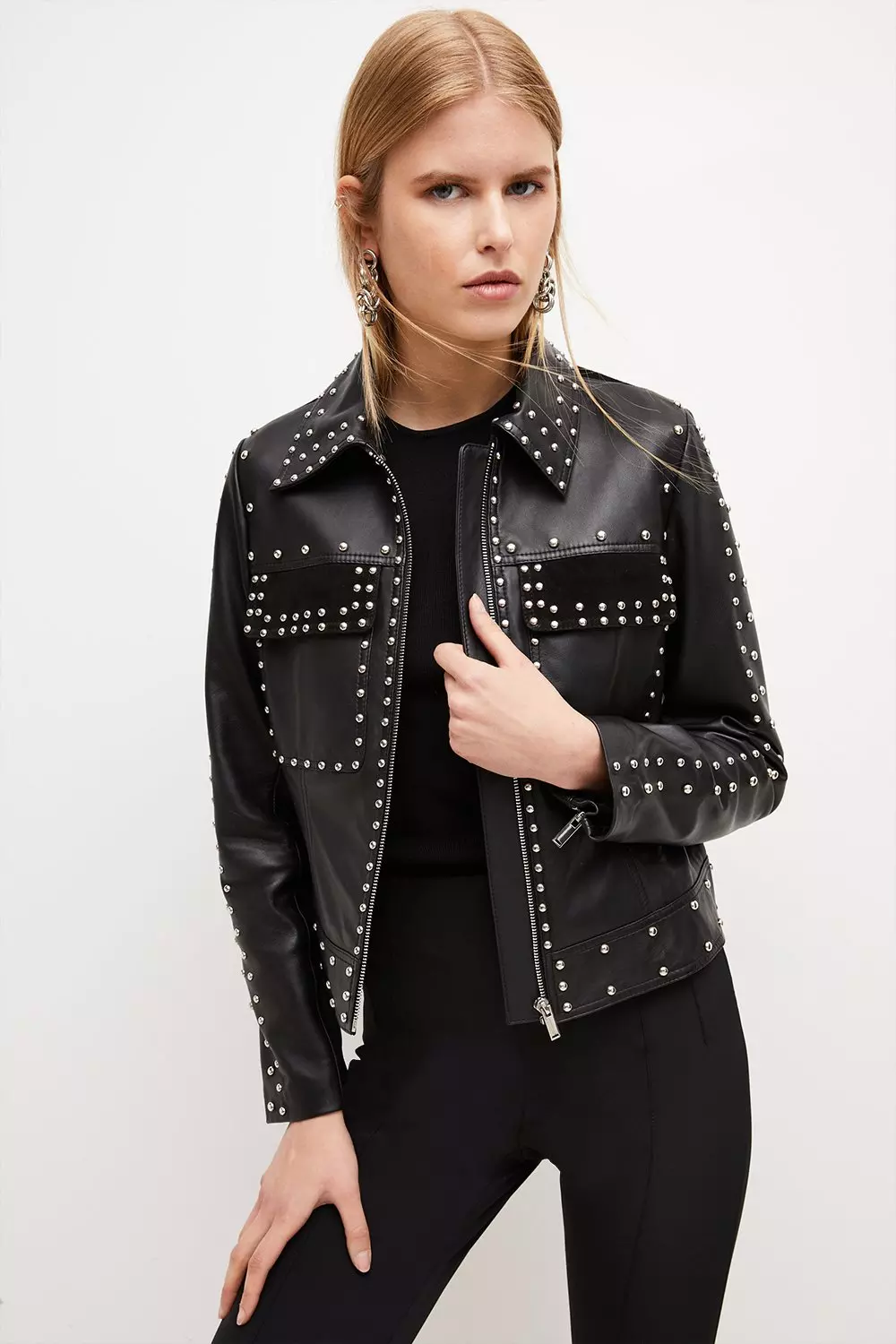 Mike & Chris Western Cropped on sale Leather Jacket medium