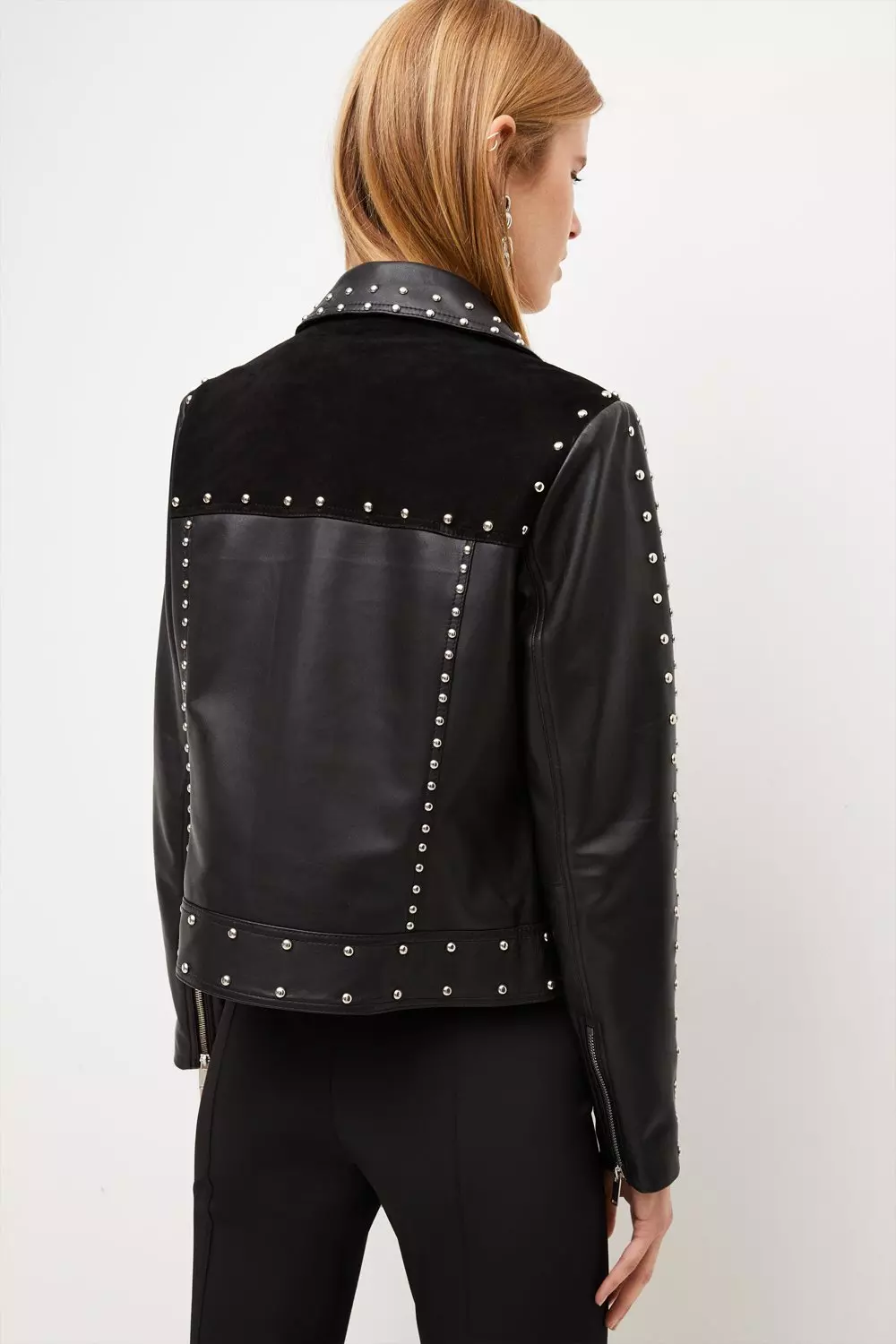 Leather Studded Western Jacket | Karen Millen