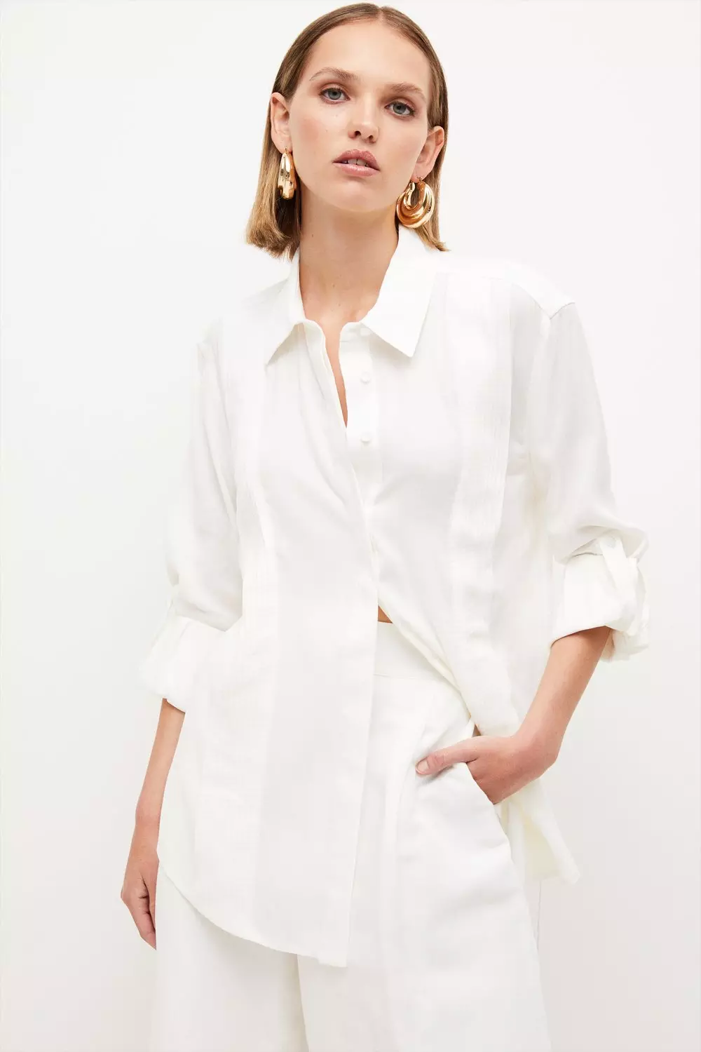 Petite linen shirt hotsell