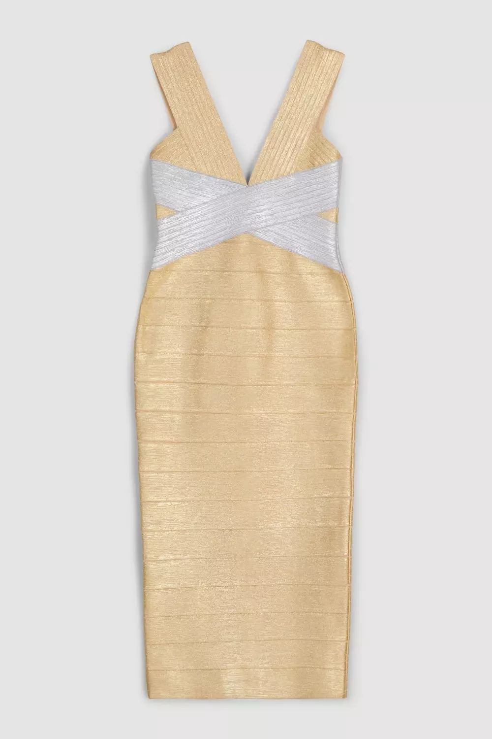 KAREN MILLEN*テクスチャードスパンコール織りミディスカート Mirrored Disc Side Split Maxi Dress | Karen Millen