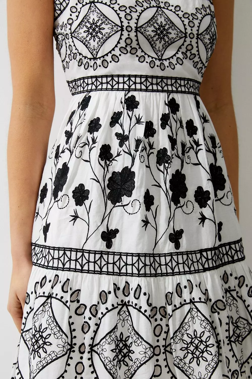 Floral Geo Embroidered Mini Karen Millen