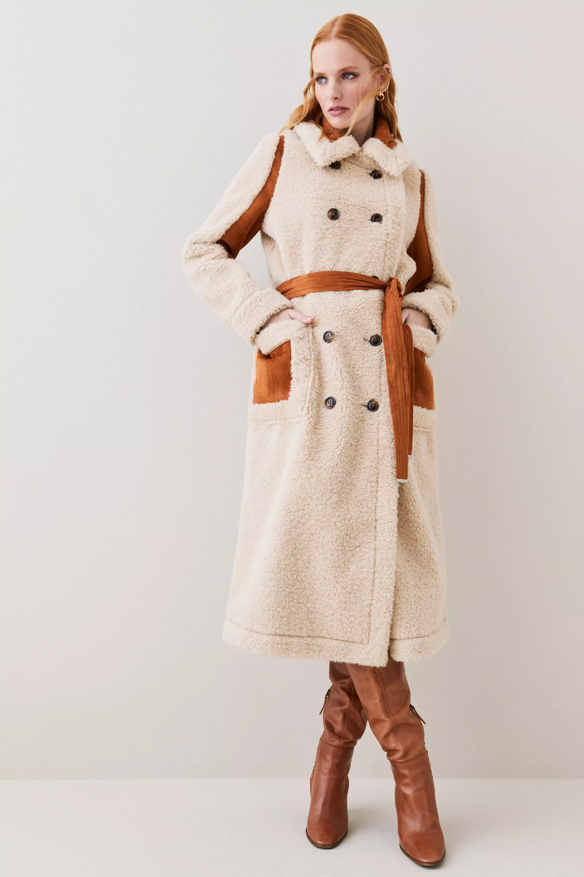 Karen millen cream coat best sale