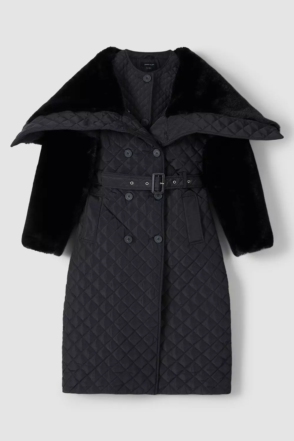 Karen millen longline quilted coat best sale