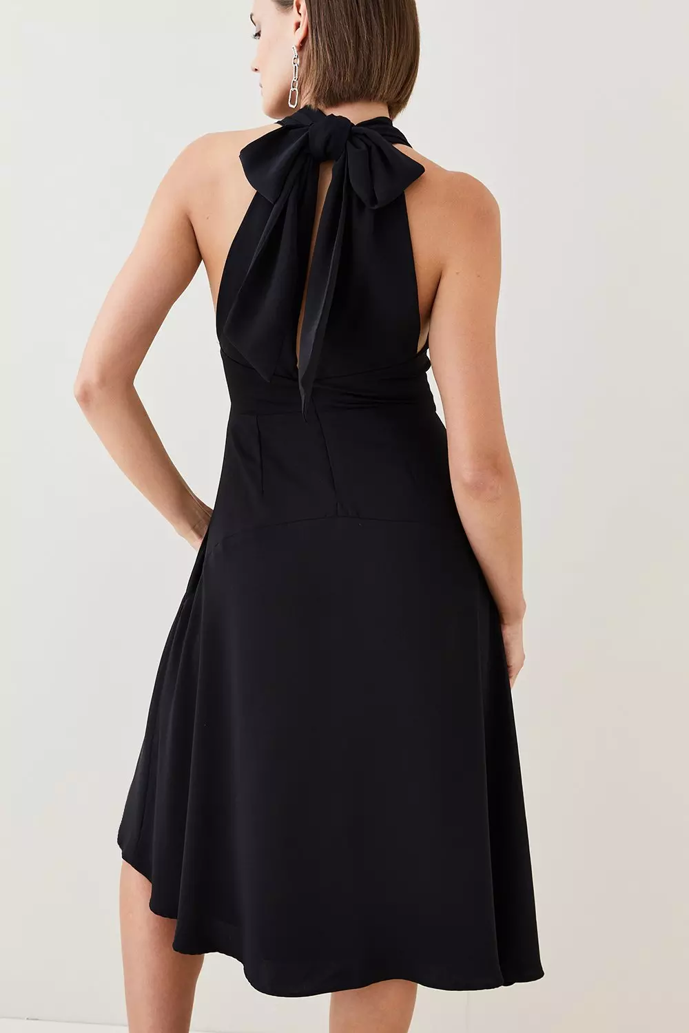 Black Soft Tailored Sleeveless Midi Dress alternative image