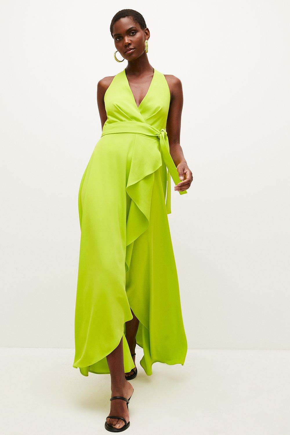 Pale green maxi dress online